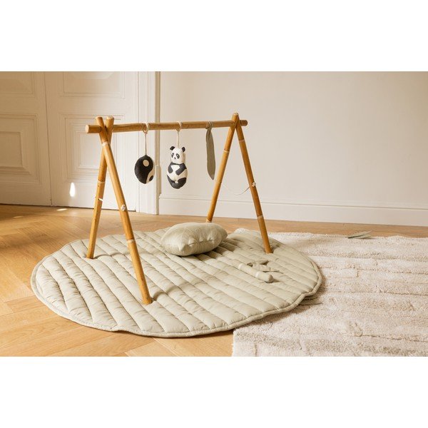 Zaļš/krēmkrāsas bērnu rotaļu paklājiņš Bamboo Leaf – Lorena Canals-image-4