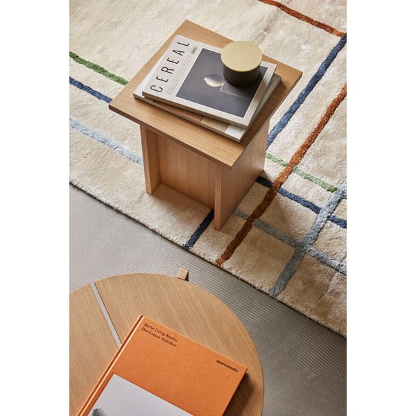 Ozolkoka imitācijas izvelkamais galds 35x35 cm Straight – Hübsch-image-1