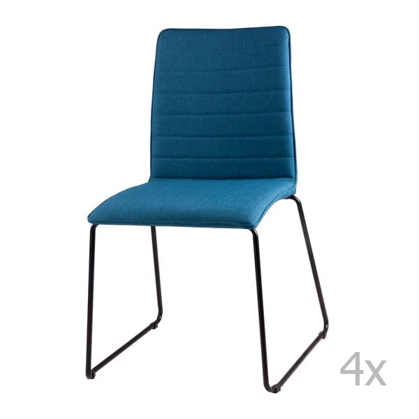 4 tumši zilu ēdamistabas krēslu komplekts sømcasa Vera