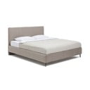 Pelēkbrūna polsterēta divvietīga gulta ar redelēm 160x200 cm Noira Slim – Bonami Selection