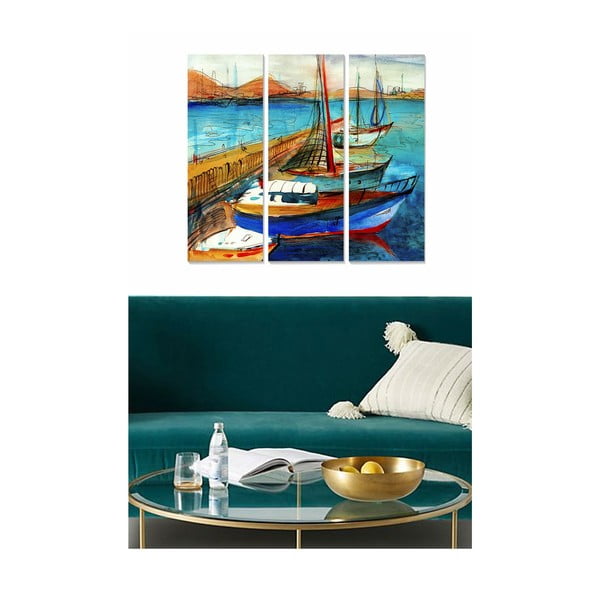 Gleznas (3 gab.) 20x50 cm Sailing – Wallity-image-1
