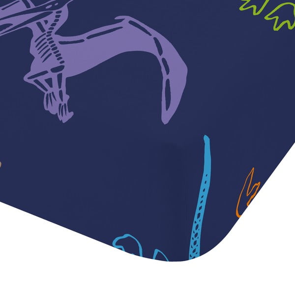 Zils bērnu palags ar gumiju 70x140 cm Prehistoric Dinosaurs – Catherine Lansfield