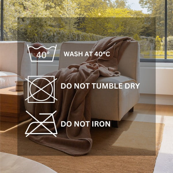 Pelēkbrūns mikroplīša pleds 150x200 cm Tomo – Tiseco Home Studio-image-3