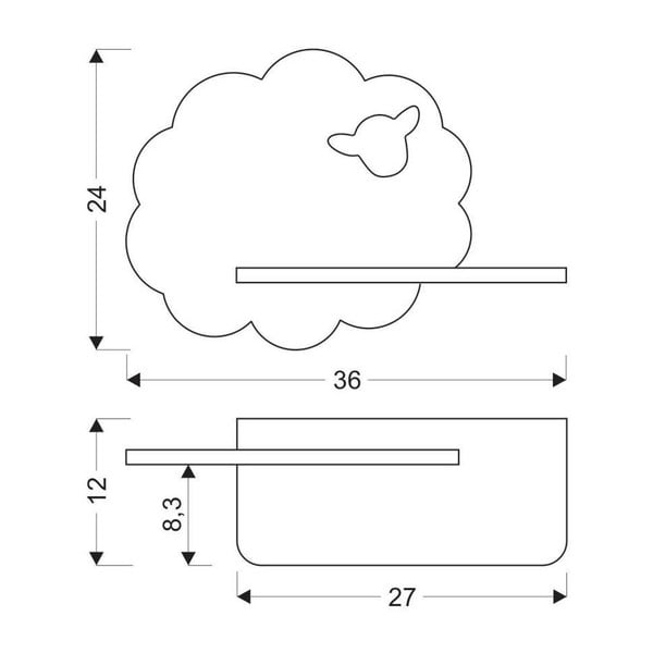 Melns bērnu gaismeklis Sheep – Candellux Lighting-image-2