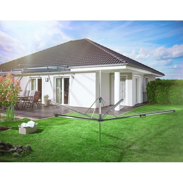 Sudraba krāsas dārza veļas žāvētājs 50 m Linomatic 500 Plus – LEIFHEIT-image-1
