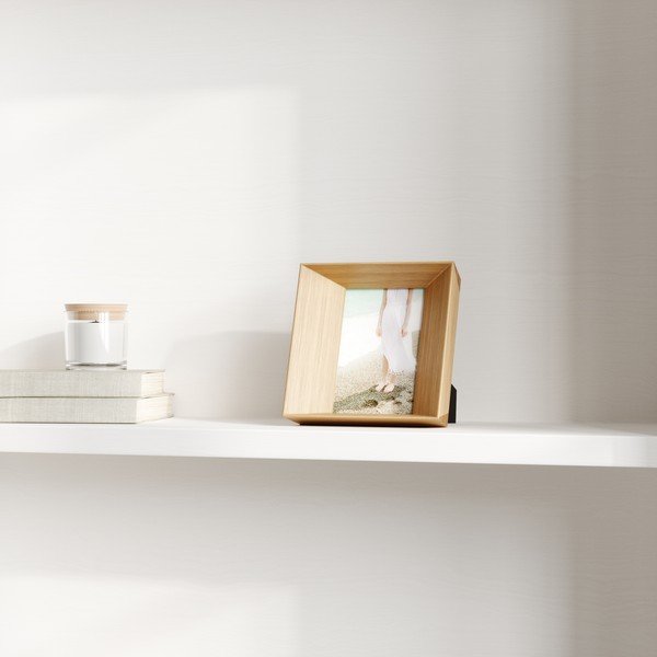 Dabīga toņa koka stāvošs foto rāmis 17x17 cm Lookout – Umbra-image-1