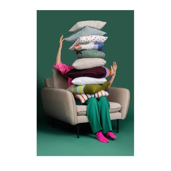 Bēšs samta atpūtas krēsls Cosmopolitan Design Vienna-image-1