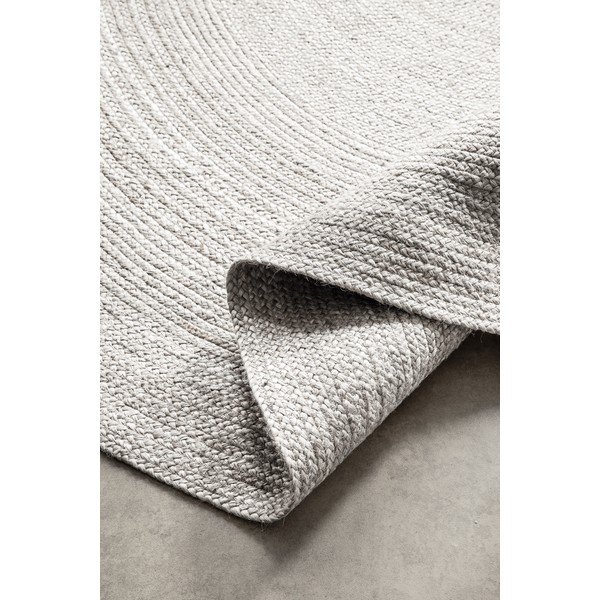 Balts divpusējs/ar rokām darināts džutas apaļš paklājs ø 140 cm Braided – Hanse Home-image-2