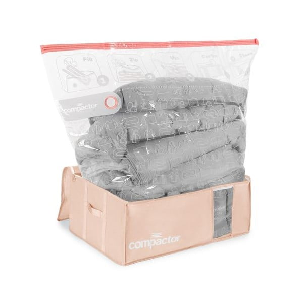 Vakuuma plastmasas drēbju uzglabāšanas kaste (3 gab.) 65x45x27 cm Pink Edition – Compactor-image-2