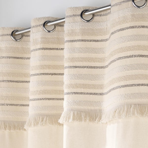 Dabīga toņa kokvilnas aizkars 140x240 cm Atlas – douceur d'intérieur-image-1