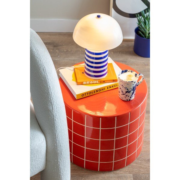 Keramikas apaļš sānu galdiņš ø 42 cm Retro Tiles – Leitmotiv-image-1