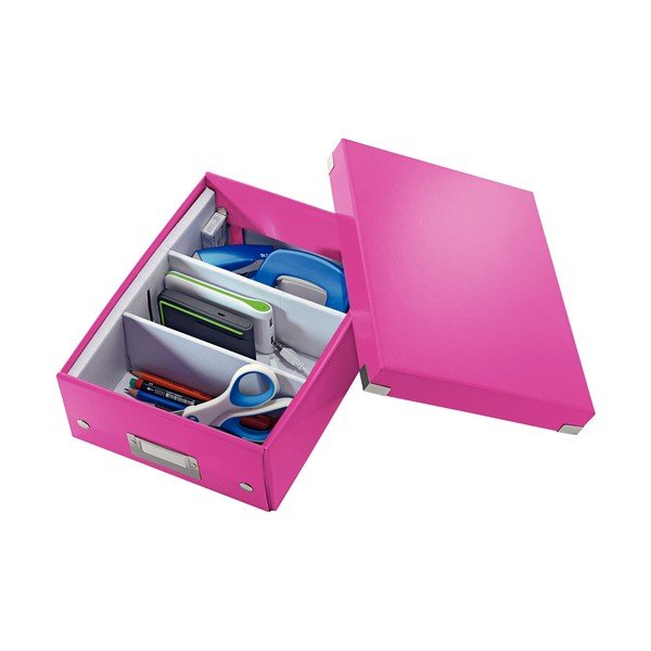 Rozā kaste ar organizatoru Leitz Click&Store, garums 28 cm-image-3
