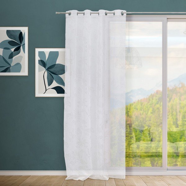Balts/sudraba krāsas dienas aizkars 140x260 cm Bonsái – Casa Selección-image-1