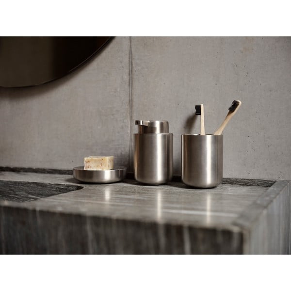 Matētas sudraba krāsas nerūsējošā tērauda ziepju trauks Ume – Zone-image-1