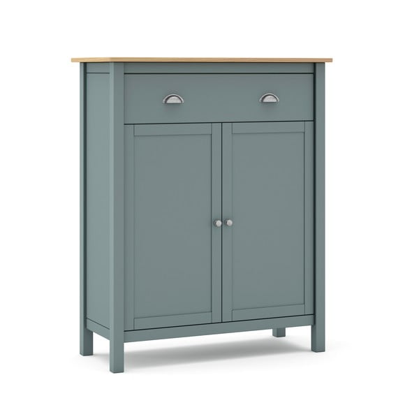 Dūmakaini zaļa priedes masīvkoka kumode 90x110x40 cm Misti – Marckeric-image-3