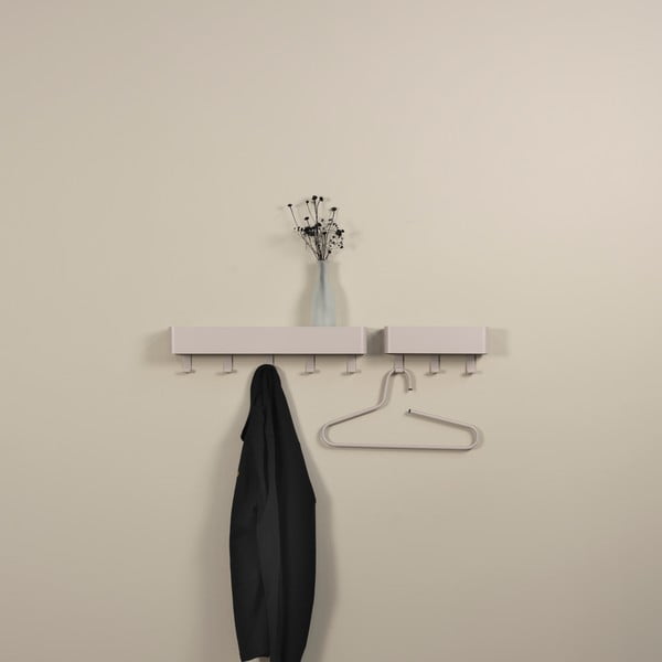 Pelēkbrūns metāla sienas pakaramais ar plauktu 52 cm Dax Play – Spinder Design-image-1