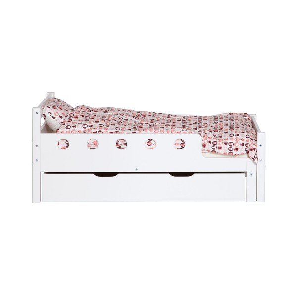 Balta atvilktne zem bērnu gultas 70x140 cm White Junior – Flexa-image-2