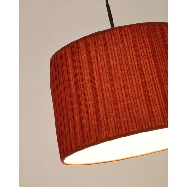 Sarkans auduma abažūrs ø 50 cm Guash – Kave Home-image-2