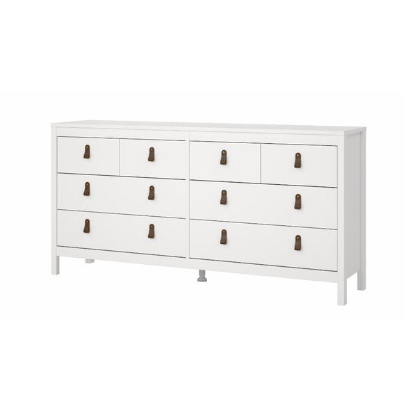 Balta zema kumode 159x80 cm Madrid – Tvilum