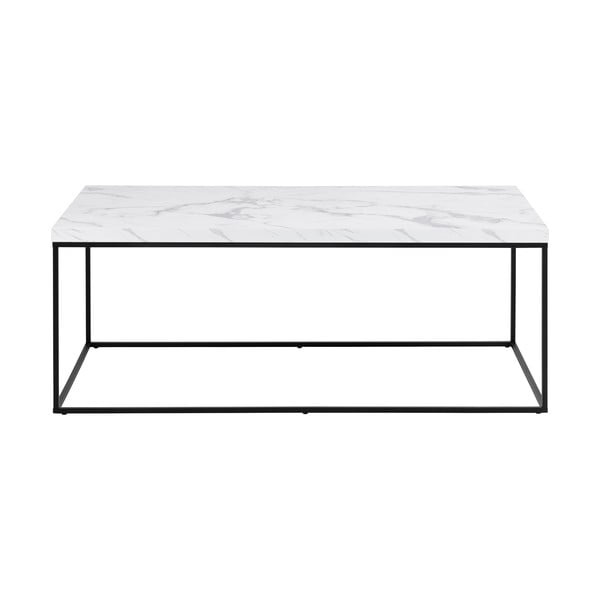 Balts žurnālgaldiņš ar marmora imitācijas galda virsmu 55x110 cm Barossa – Actona