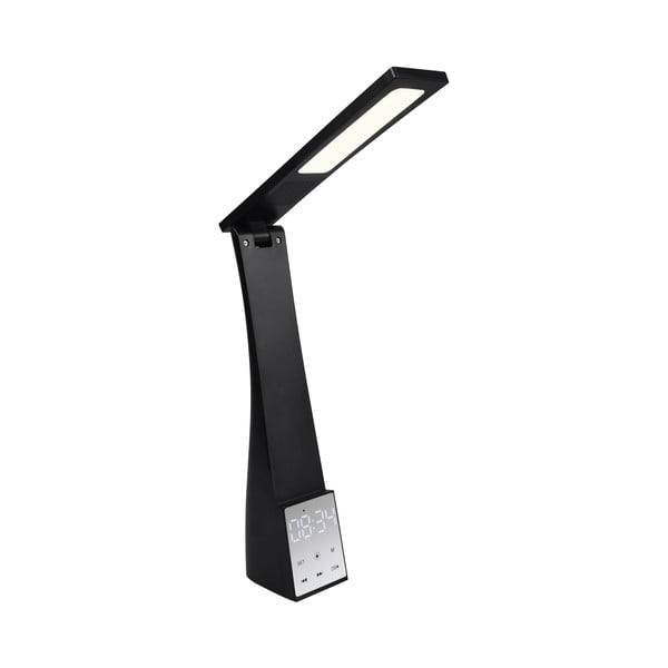Matēti melna LED galda lampa ar taimeri (augstums 45 cm) Linus – Trio-image-3