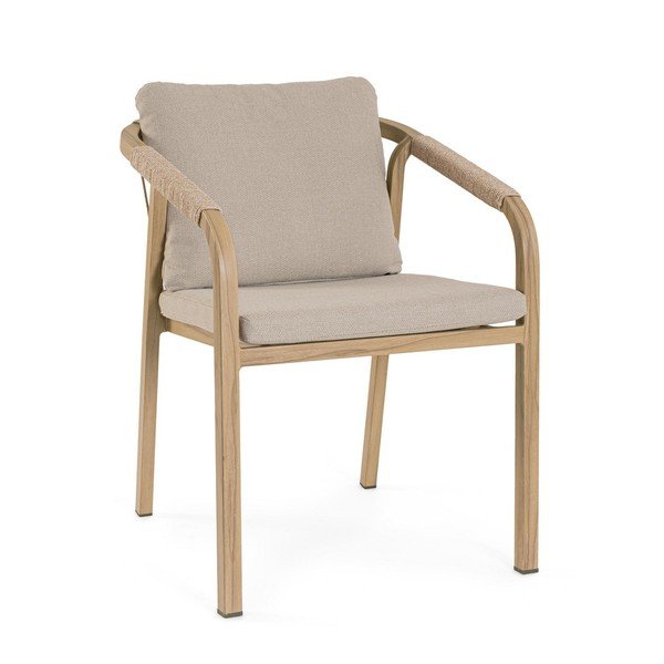 Dabīga toņa metāla dārza krēsls Kalimera – Bizzotto