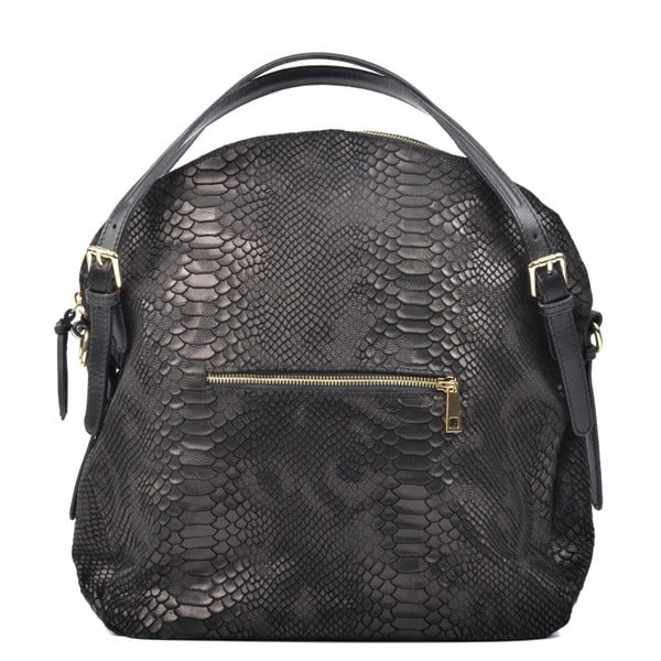 Melna ādas rokassoma Carla Ferreri Hobo-image-4