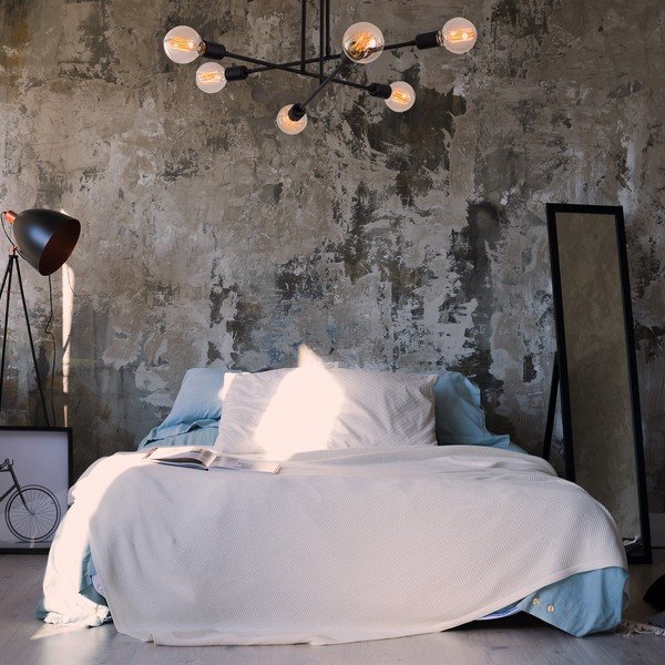 Melna griestu lampa 64x64 cm Flower – Opviq lights-image-1