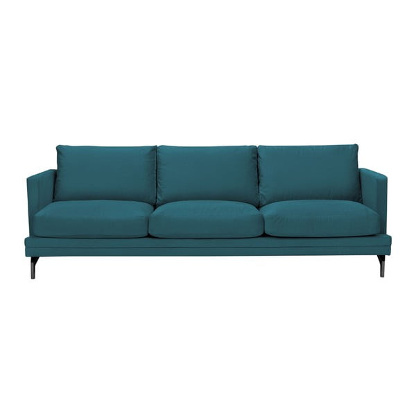 Turkīza krāsas dīvāns ar melnu kāju balstu Windsor & Co Sofas Jupiter