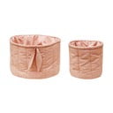 Gaiši rozā tekstila uzglabāšanas kastes bērniem (2 gab.) ø 30x20 cm Bambie Vintage Nude – Lorena Canals