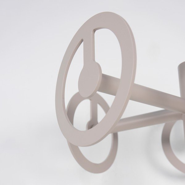 Pelēks/bēšs metāla pakaramais Circle – Spinder Design-image-4