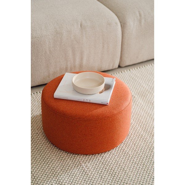 Terakotas oranžs vilnas pufs Folk – noo.ma-image-1
