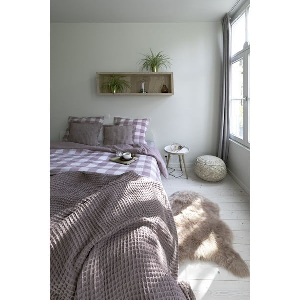 Gaiši brūna kokvilnas gultas veļa vienvietīgai gultai 140x200 cm Emma – Tiseco Home Studio-image-1