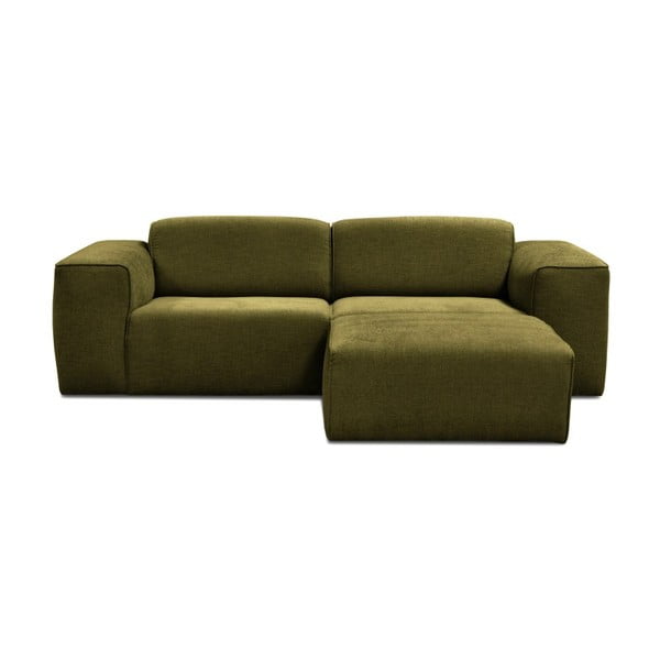 Zaļš trīsvietīgs dīvāns ar pufu Cosmopolitan Design Phoenix