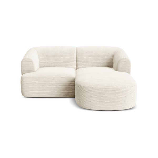 Bēšs velveta stūra dīvāns (ar labo stūri/ar zvilni) Campi – Cosmopolitan Design-image-2