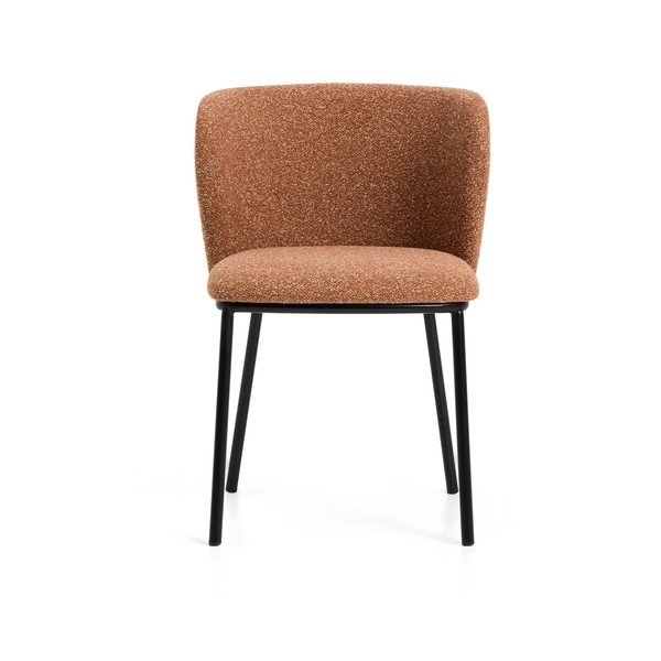 Terakotas oranžs polsterēts ēdamistabas krēsls Ciselia – Kave Home-image-3