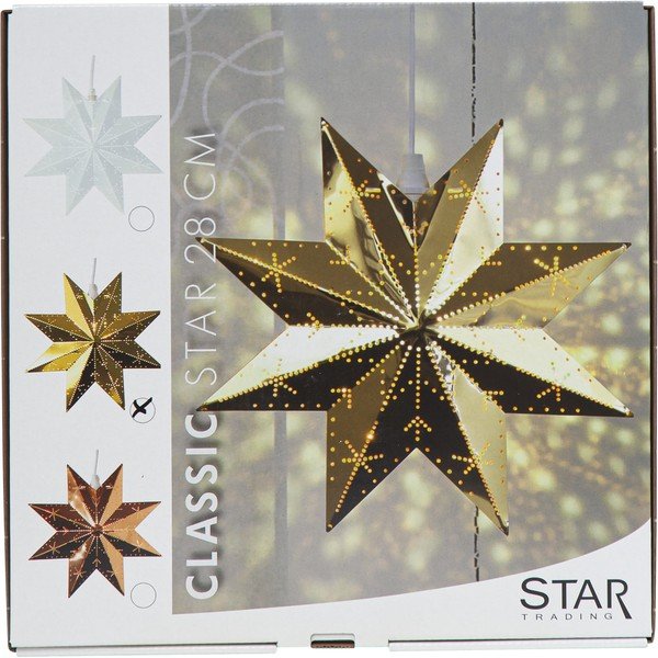 Ziemassvētku gaismas dekors zelta krāsā Classic – Star Trading-image-3
