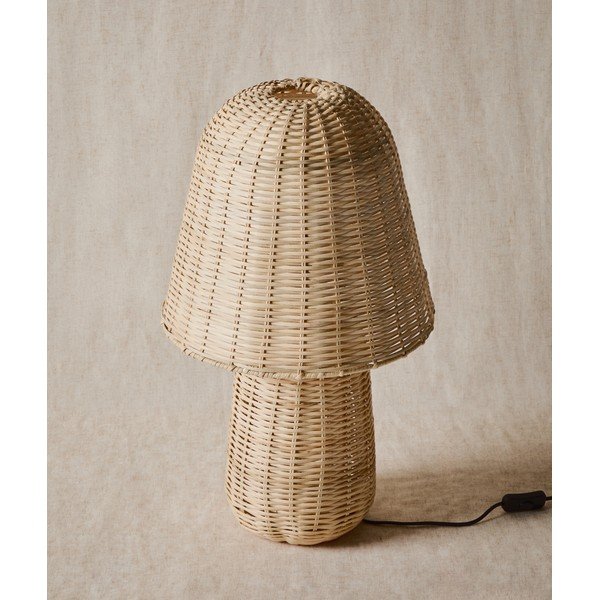 Dabīga toņa rotangpalmas galda lampa (augstums 65 cm) Neuda – Kave Home-image-1