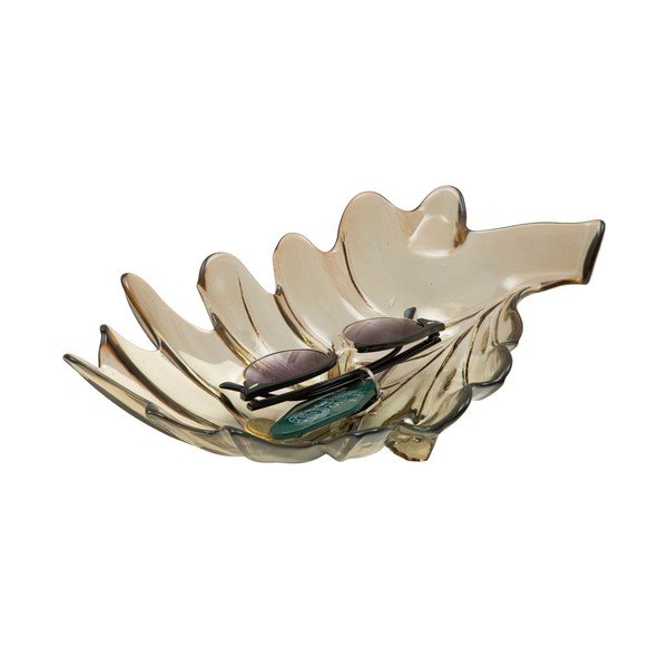 Pelēks pārstrādāta stikla trauks Mauro Ferretti Leaf, 33 x 20 cm-image-2