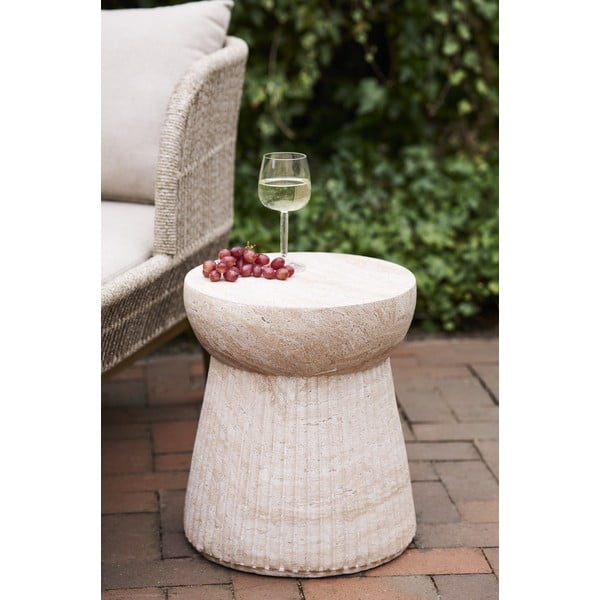 Akmens apaļš dārza galdiņš ø 37 cm Bonn – House Nordic-image-2