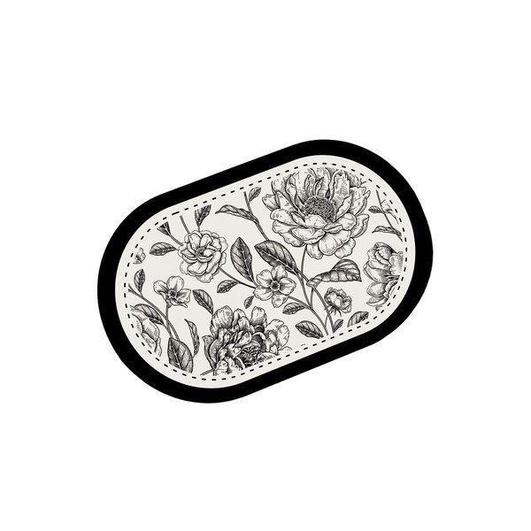 Melnbalts vannas istabas paklājiņš 60x100 cm Rasse – Foutastic