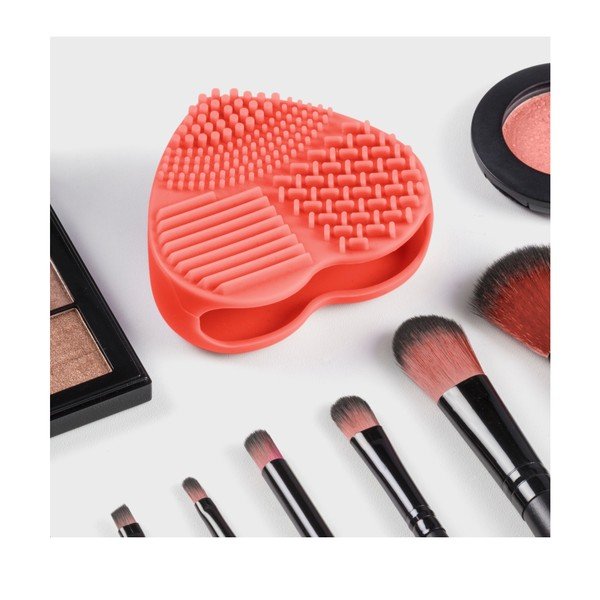 InnovaGoods Heart Rokas silikona kosmētikas otu tīrītājs-image-1