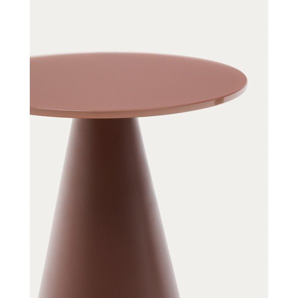 Apaļš sānu galdiņš ar stikla galda virsmu ø 30 cm Wilshire – Kave Home-image-3