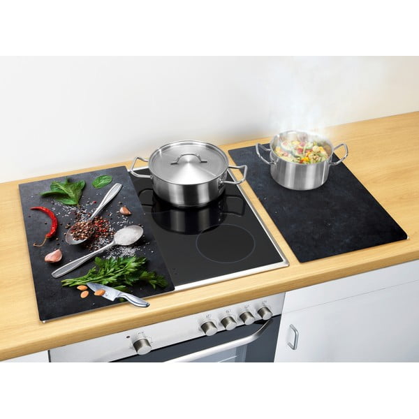 Plīts aizsargplāksnes no rūdīta stikla (2 gab.) 52x30 cm Basil – Allstar-image-1