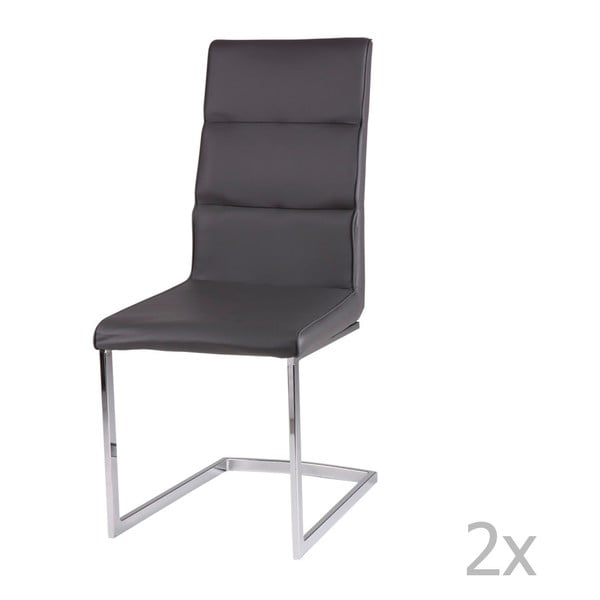 2 pelēku ēdamistabas krēslu komplekts sømcasa Camile
