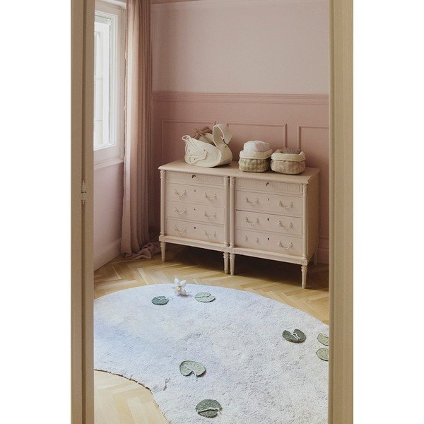 Gaiši pelēks kokvilnas bērnu rotaļu paklājs 130x170 cm Swan Lake – Lorena Canals-image-1