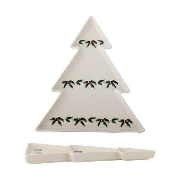 Krēmkrāsas servēšanas māla šķīvis ar Ziemassvētku motīvu Berry – Bloomingville-image-3