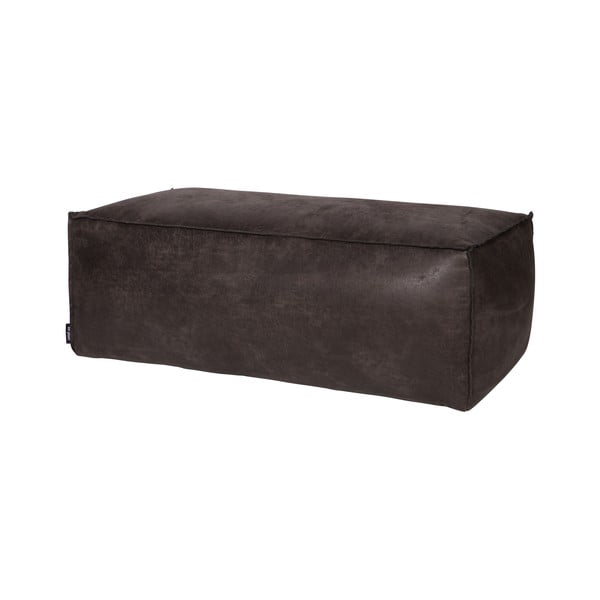 Melns kāju soliņš no ādas imitācijas Rodeo – WOOOD-image-2