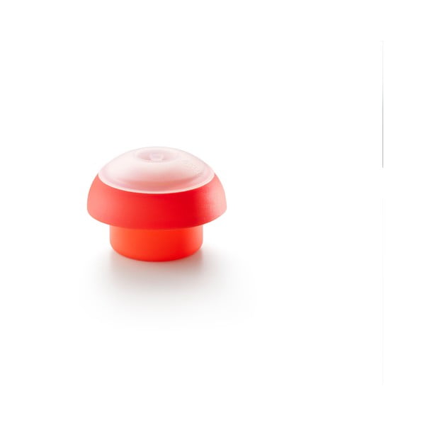 Sarkana apaļa silikona forma olu pagatavošanai mikroviļņu krāsnī Lékué Ovo, ⌀ 10 cm