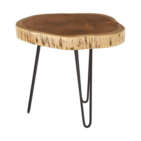 Sānu galdiņš ar akācijas koka galda virsmu 46x48 cm Nandri – Premier Housewares